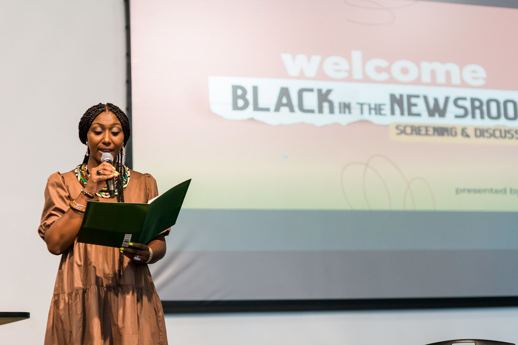 Free Press’ Collette Watson at a screening of Black in the Newsroom at Arizona State University.