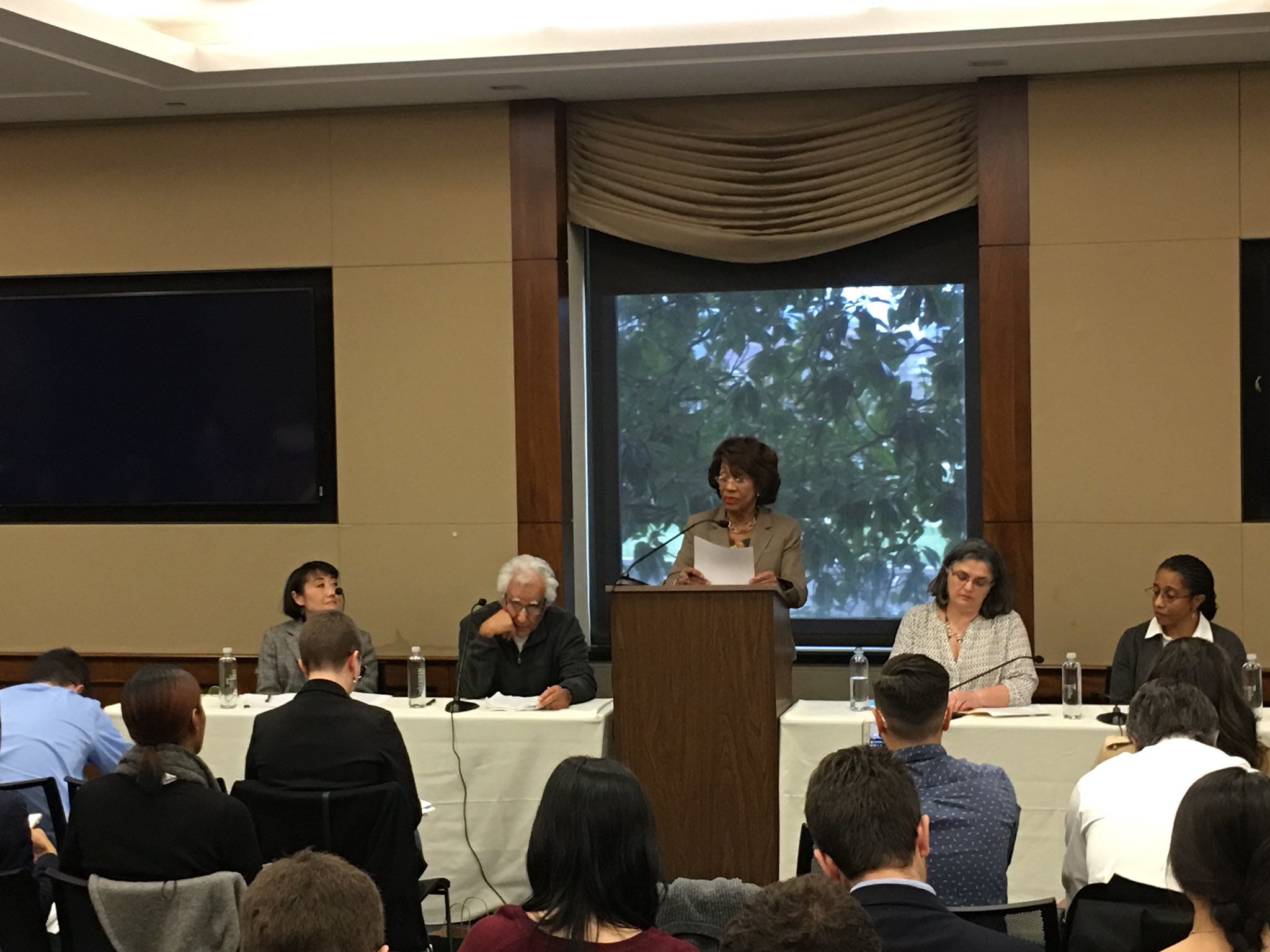 Rep. Maxine Waters speaks at the war on the poor briefing Thumbnail