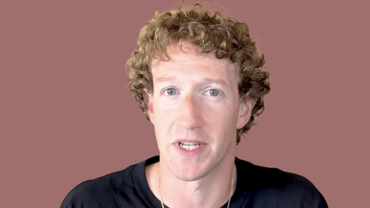 Mark Zuckerberg screenshot from video where he announced that Meta will abandon professional third-party content moderation and fact checking