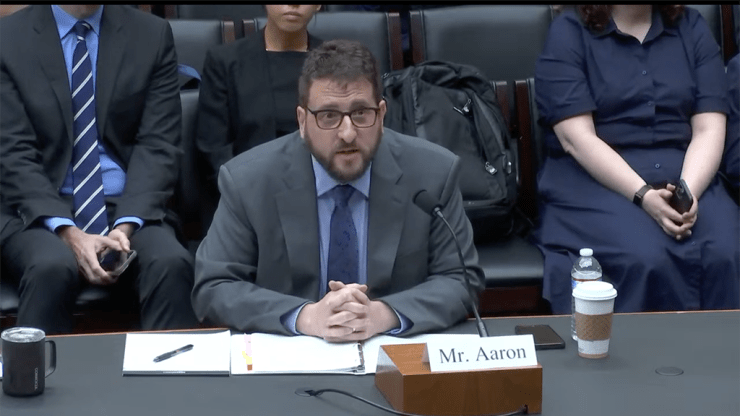 Free Press Action Co-CEO Craig Aaron testifying before the House about the need to protect public media.