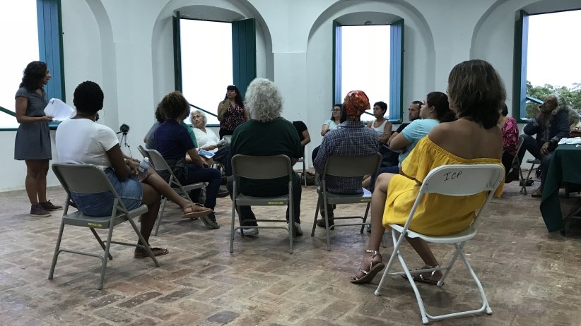 One of the story circles Free Press and allies held