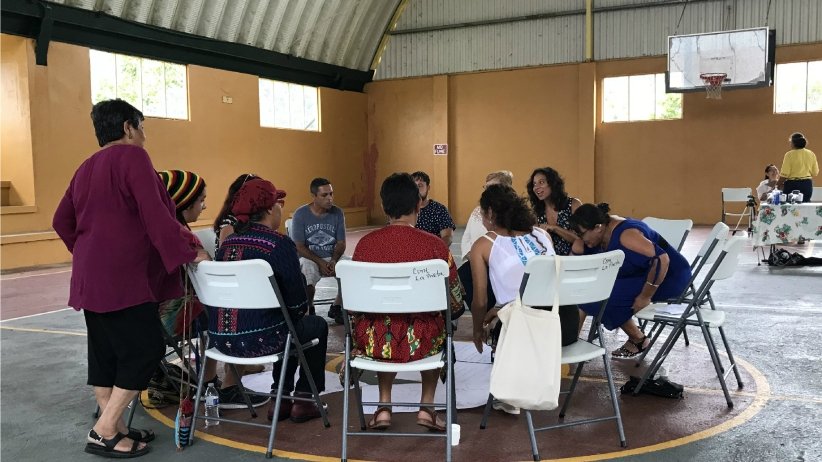 One of the story circles Free Press and allies held