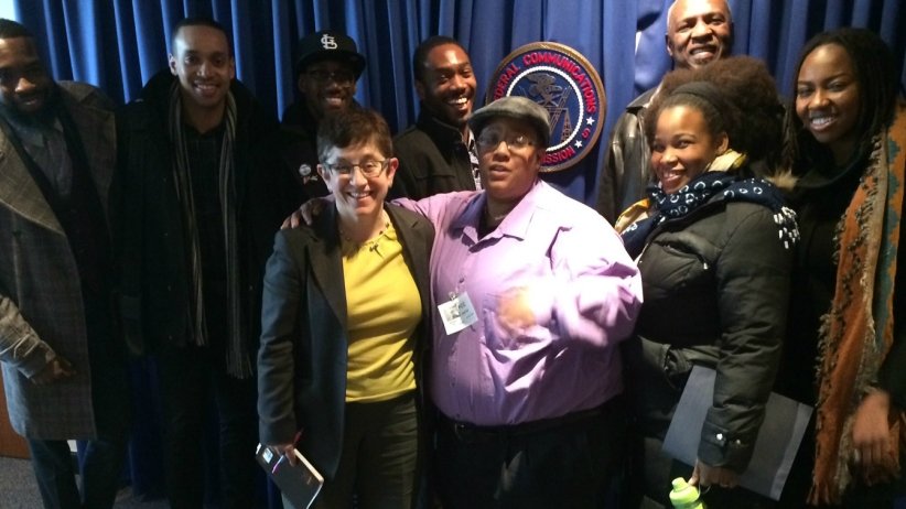 Delegation members with FCC Special Counsel Gigi Sohn