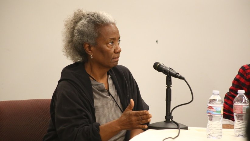 Older woman talking