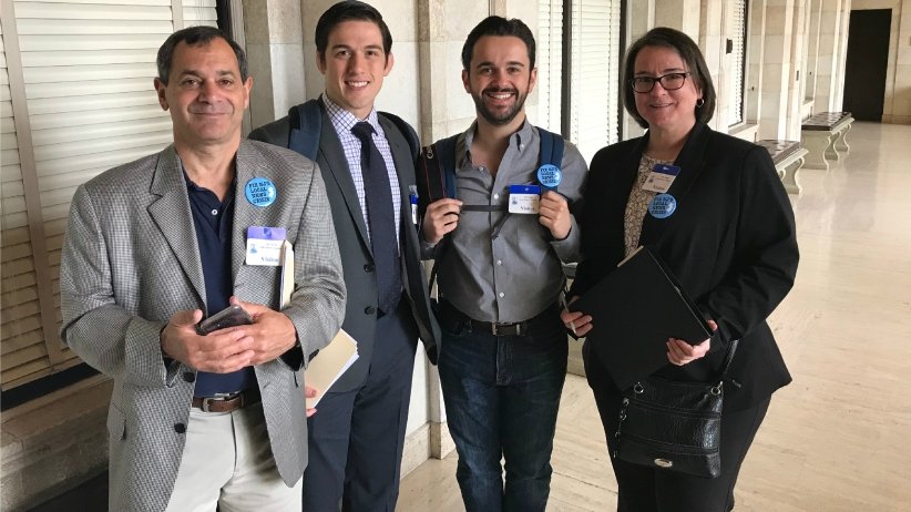 Four participants in Free Press Action Fund lobby day