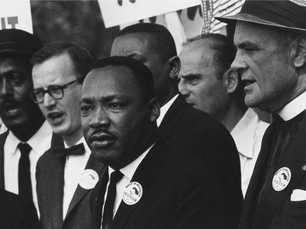 Martin Luther King Jr. with a group of men