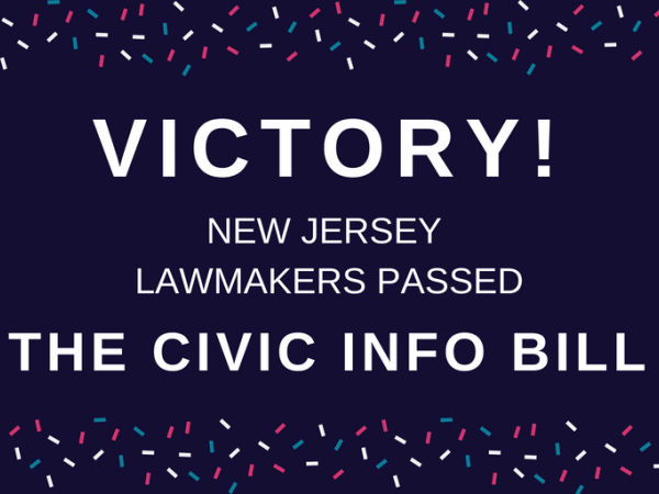 Victory! New Jersey Lawmakers Passed the Civic Info Bill