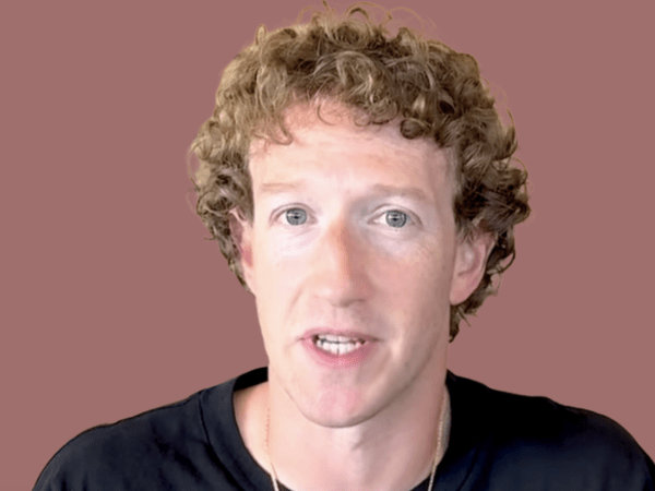 Mark Zuckerberg screenshot from video where he announced that Meta will abandon professional third-party content moderation and fact checking