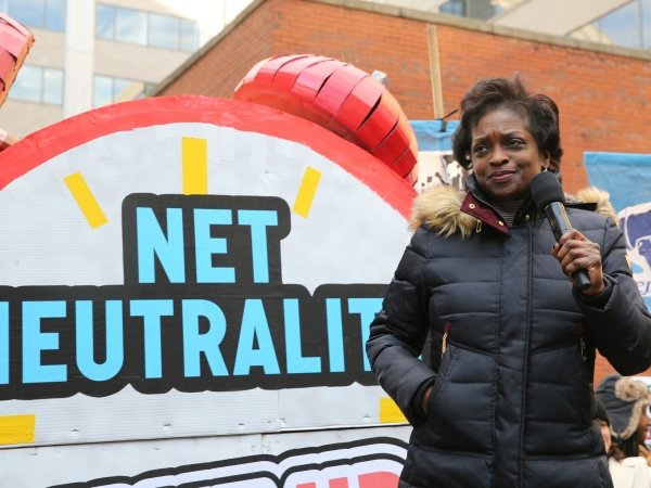FCC Commissioner Mignon Clyburn at a Net Neutrality rally