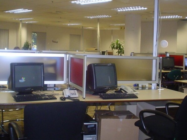 An empty newsroom