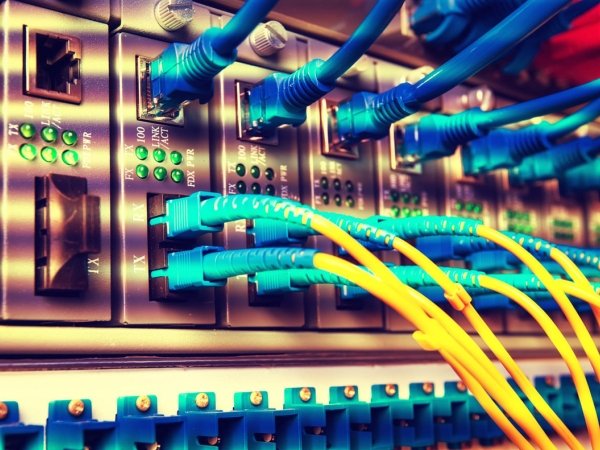 Fiber optic cables and UTP network cables