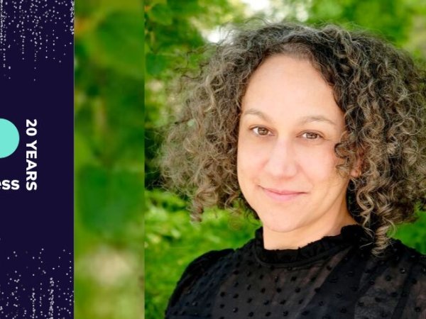 Free Press Chief of Staff Misty Perez Truedson next to a graphic reading Free Press: 20 Years