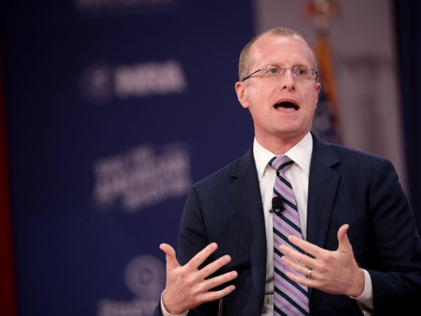 Brendan Carr speaking at the 2018 CPAC conference