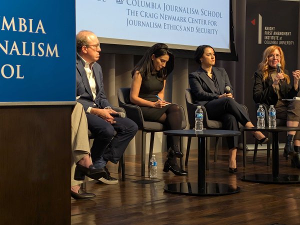 Free Press’ Nora Benavidez (second from right) at a Knight First Amendment Institute event