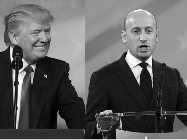 President Donald Trump and his Deputy Chief or Staff Stephen Miller