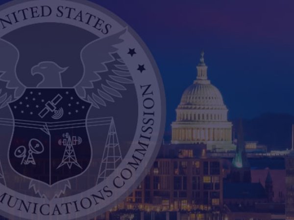 The Federal Communications Commission emblem with the Capitol in the background