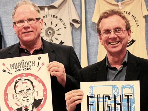 Free Press co-founders Robert W. McChesney and John Nichols at the 2013 National Conference for Media Reform