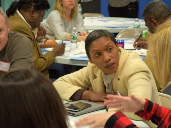 Participants in a News Voices: New Jersey community forum