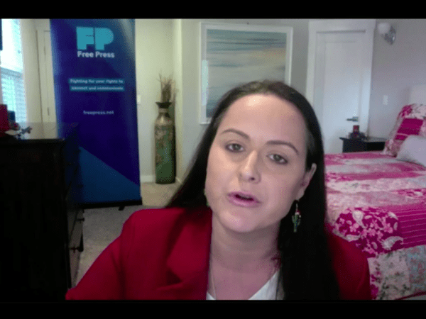 Free Press Action Co-CEO Jessica J. González testifying in a congressional hearing