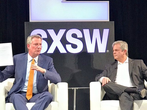 New York City Mayor Bill de Blasio at South by Southwest