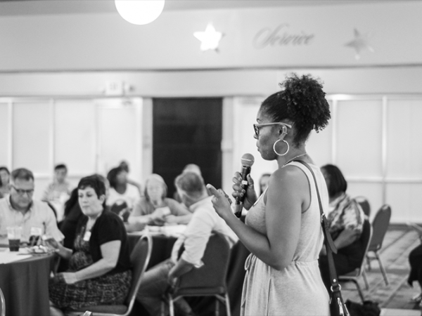 Patrice Funderberg speaking at NVNC event