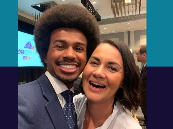 Free Press Senior Counsel Nora Benavidez with Tennessee state legislator Justin Pearson