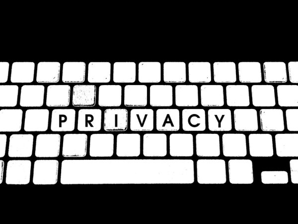 Drawing of a keyboard with the word "privacy" on its keys