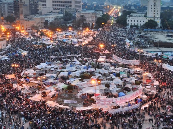 Protesters in Tahrir Square, Egypt