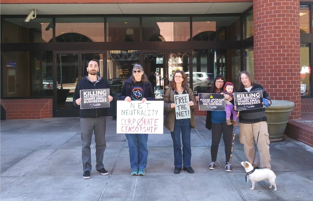 Small group of Colorado Springs Net Neutrality activists