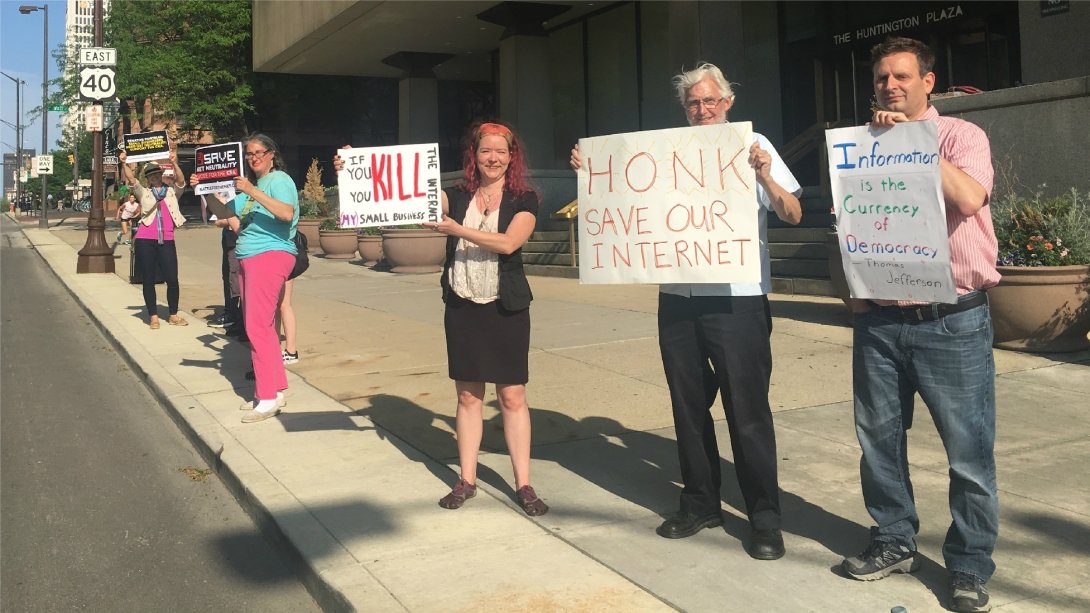Columbus Net Neutrality activists