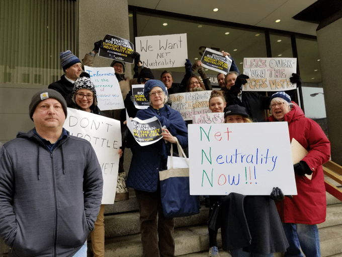 Columbus Net Neutrality activists