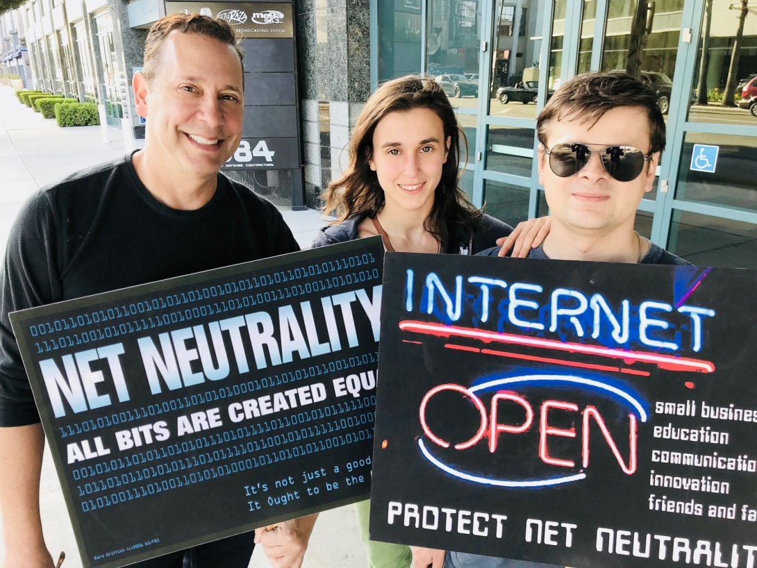 Net Neutrality activists in California