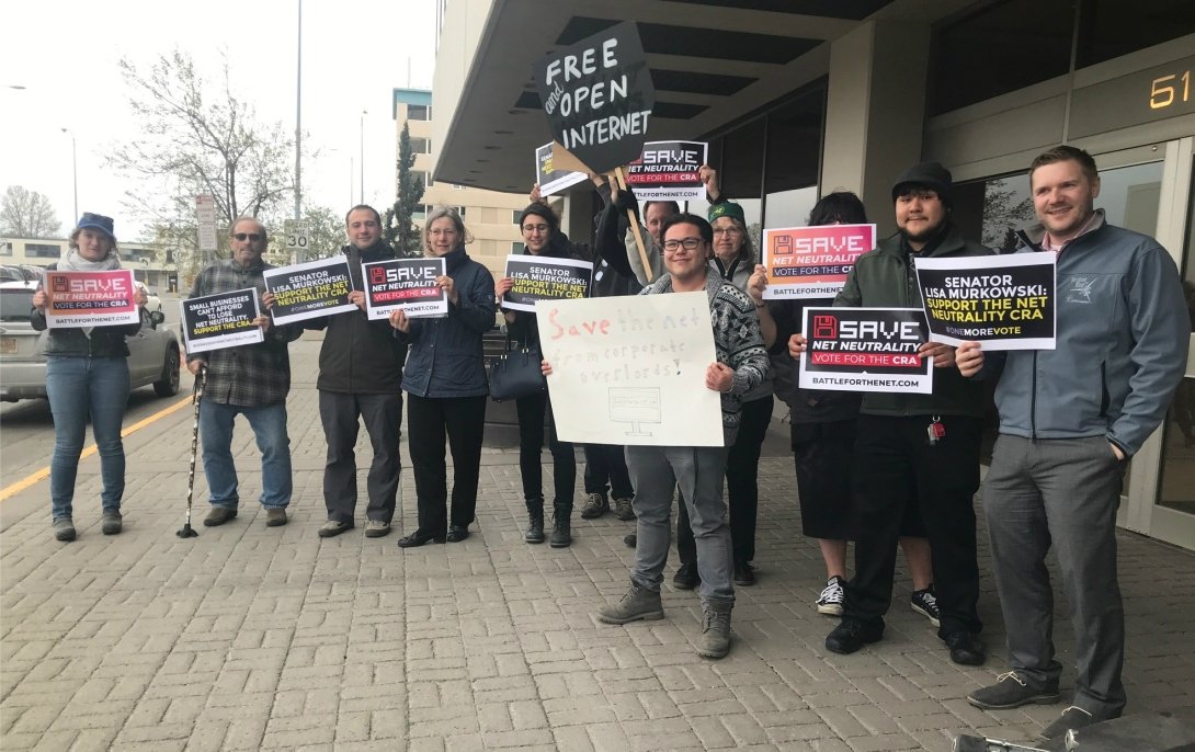 Net Neutrality activists in Alaska