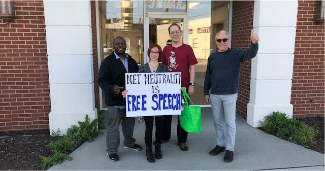 Net Neutrality activists in New York