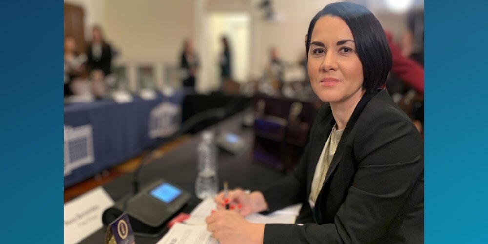 Free Press’ Nora Benavidez speaking at the White House