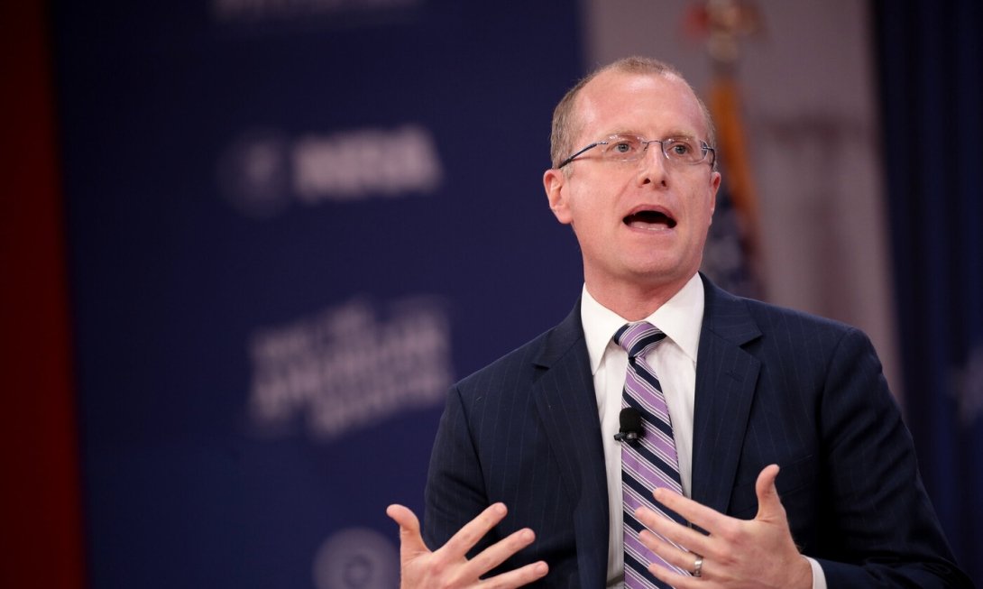 FCC Commissioner Brendan Carr speaking at the 2018 CPAC conference