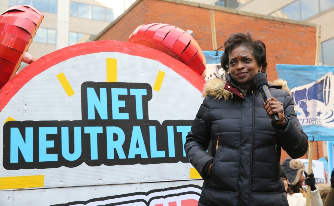 FCC Commissioner Mignon Clyburn at a Net Neutrality rally