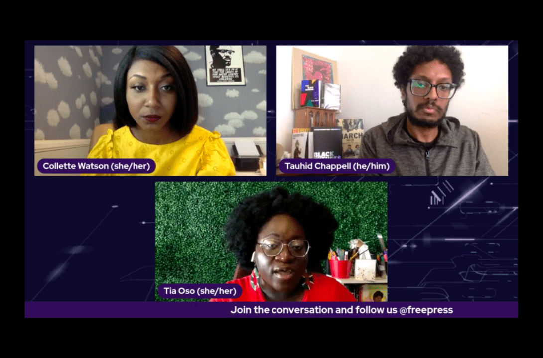 Free Press’ Collette Watson and Tauhid Chappell talk to ACRE’s Tia Oso about the many ways in which the media have harmed Black lives.