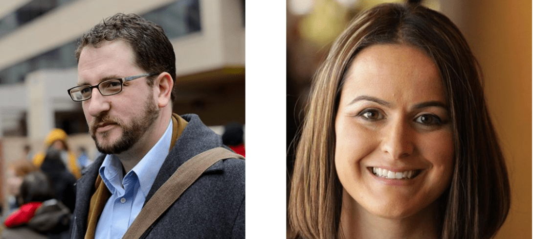 Side-by-side headshots of Craig Aaron and Jessica J. Gonzalez