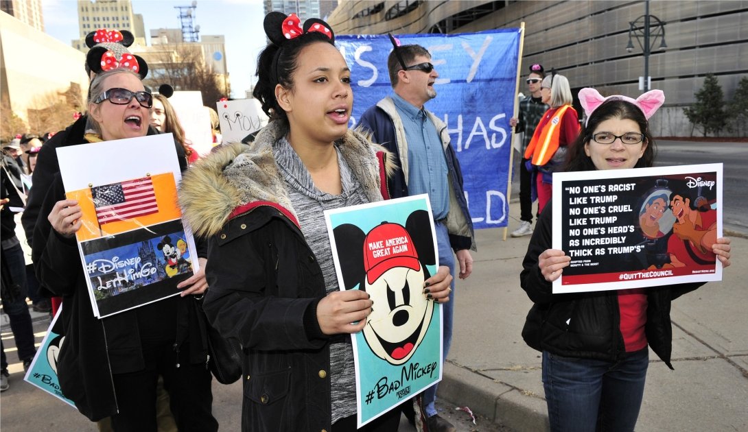 Activists at Disney protest