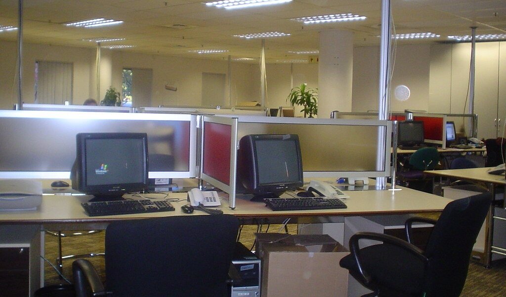 An empty newsroom