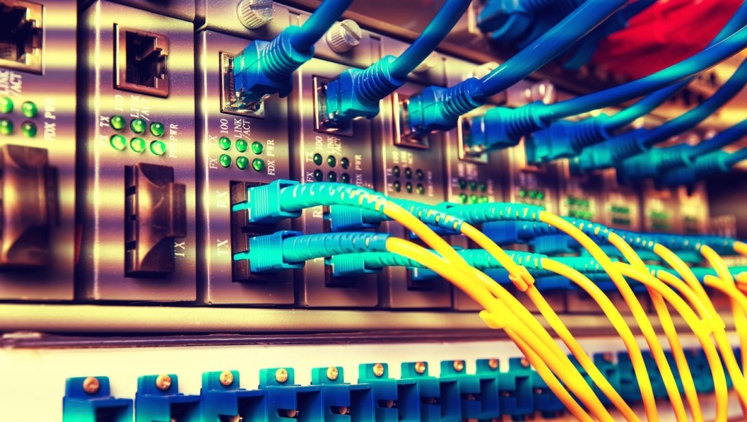 Fiber optic cables and UTP network cables