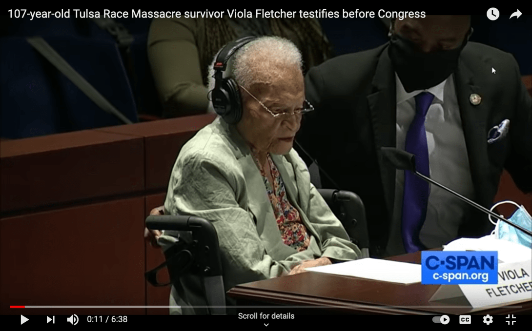 Viola Ford Fletcher, a 107-year-old survivor of the Tulsa Massacre, recently testified in Congress about the devastation and trauma she and her community experienced.