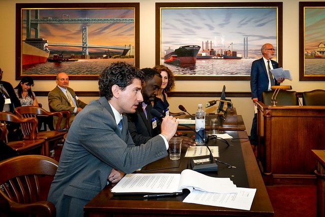 Photo of Mike Rispoli testifying for Free Press Action.