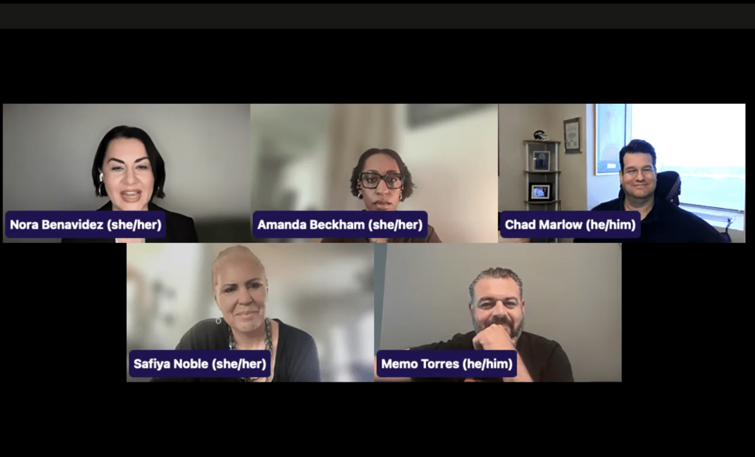 Panelists in the Solidarity Over Surveillance webinar
