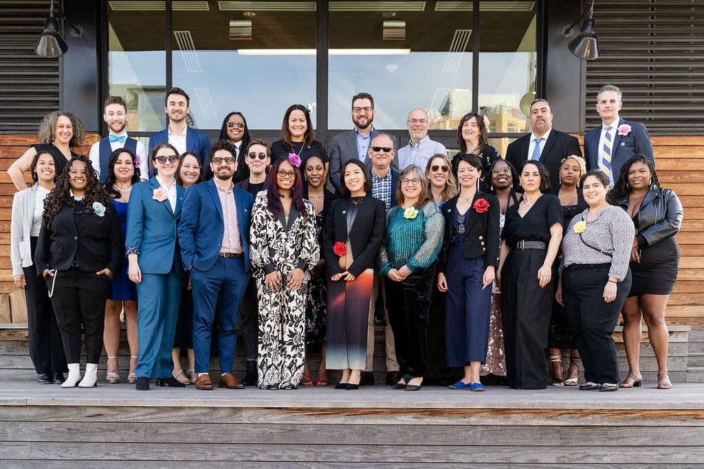 Free Press staff at the organization's 20th-anniversary party