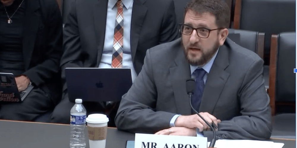 Free Press Action Co-CEO Craig Aaron testifying before lawmakers about the threats that Trump, Musk and FCC Chairman Carr pose to free speech