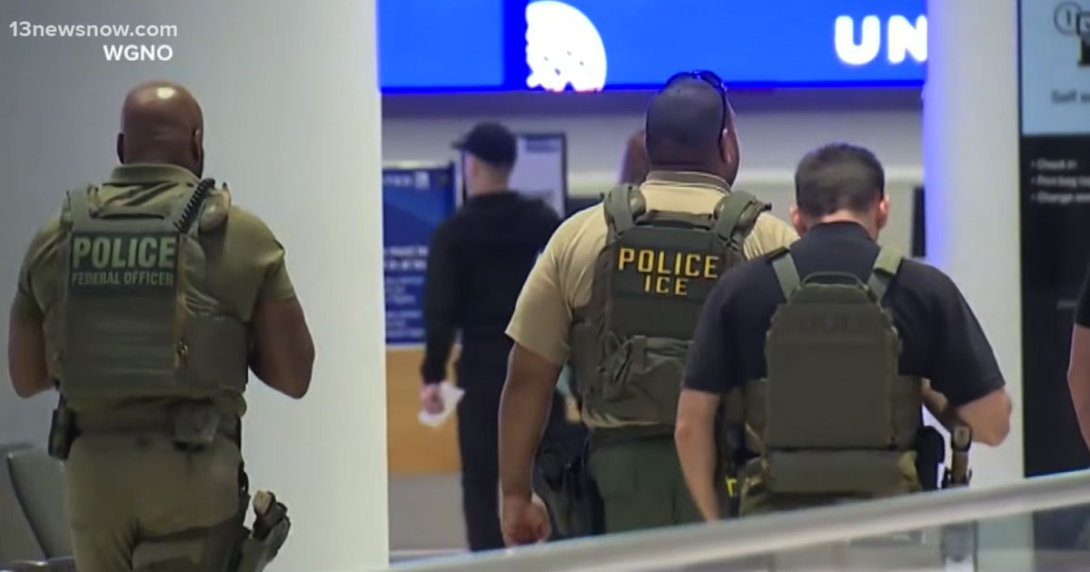 ICE agents at airport