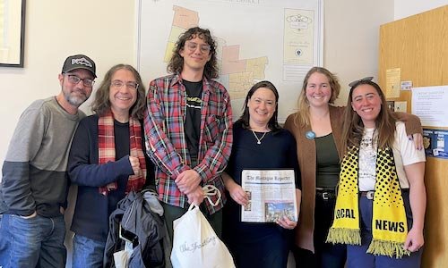 Lobby day participants with Massachusetts State Rep. Lindsay Sabadosa.