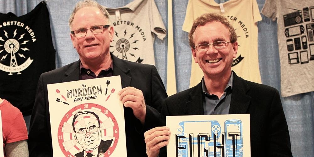Free Press co-founders Robert W. McChesney and John Nichols at the 2013 National Conference for Media Reform